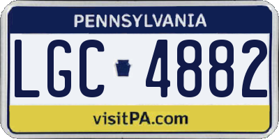 PA license plate LGC4882