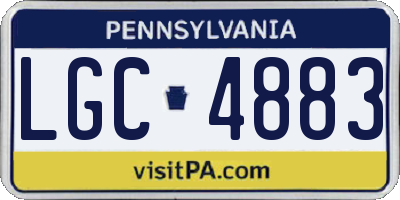 PA license plate LGC4883