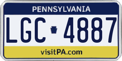 PA license plate LGC4887