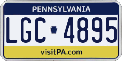 PA license plate LGC4895
