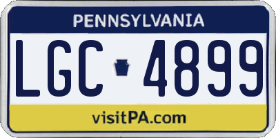 PA license plate LGC4899
