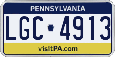 PA license plate LGC4913