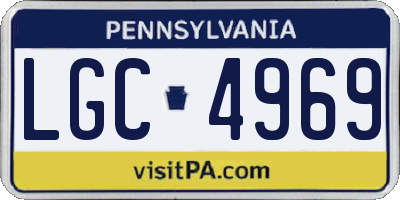 PA license plate LGC4969