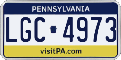 PA license plate LGC4973