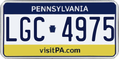 PA license plate LGC4975
