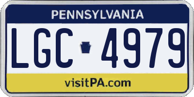 PA license plate LGC4979