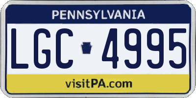 PA license plate LGC4995