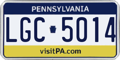 PA license plate LGC5014