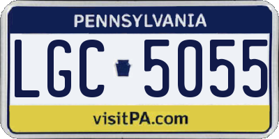 PA license plate LGC5055