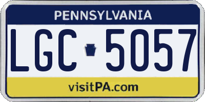 PA license plate LGC5057