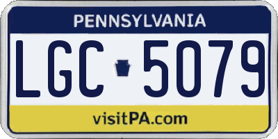 PA license plate LGC5079