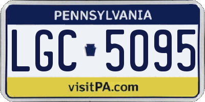 PA license plate LGC5095