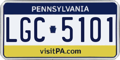 PA license plate LGC5101
