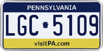 PA license plate LGC5109