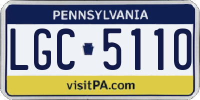 PA license plate LGC5110