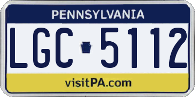 PA license plate LGC5112