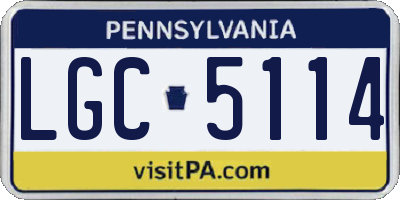 PA license plate LGC5114