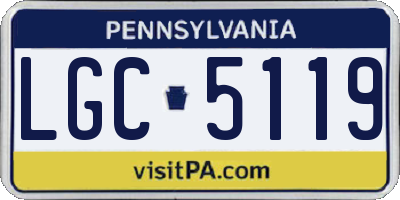 PA license plate LGC5119