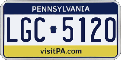 PA license plate LGC5120