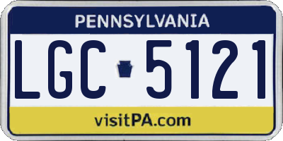 PA license plate LGC5121