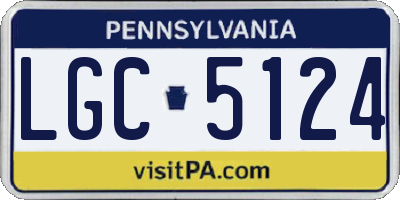 PA license plate LGC5124