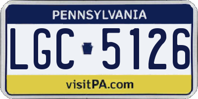 PA license plate LGC5126