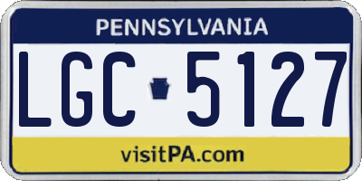 PA license plate LGC5127