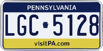 PA license plate LGC5128