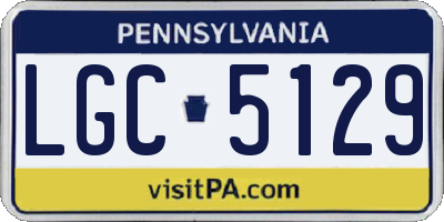 PA license plate LGC5129