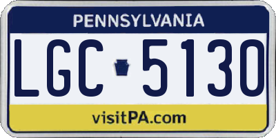 PA license plate LGC5130