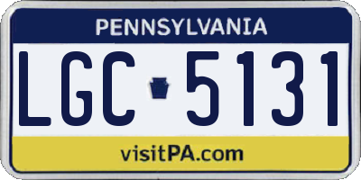 PA license plate LGC5131