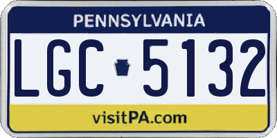 PA license plate LGC5132
