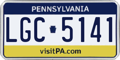 PA license plate LGC5141