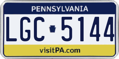 PA license plate LGC5144