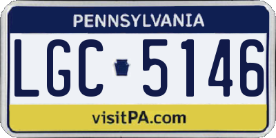 PA license plate LGC5146