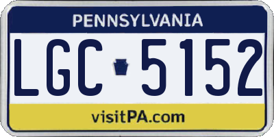 PA license plate LGC5152