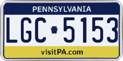 PA license plate LGC5153