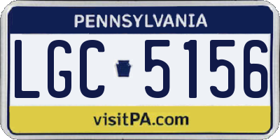 PA license plate LGC5156