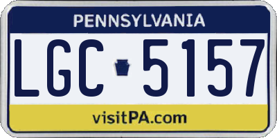 PA license plate LGC5157