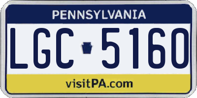PA license plate LGC5160