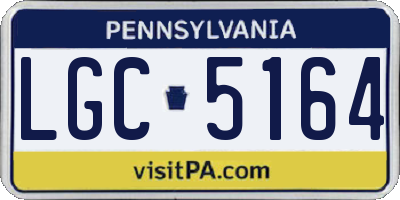 PA license plate LGC5164