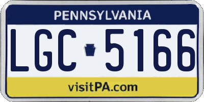PA license plate LGC5166