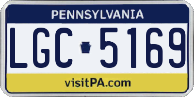 PA license plate LGC5169