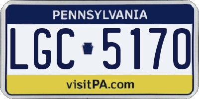PA license plate LGC5170