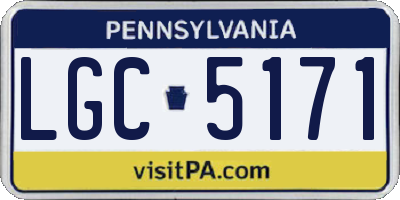 PA license plate LGC5171