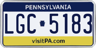 PA license plate LGC5183