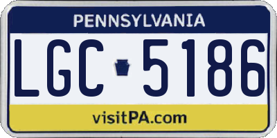 PA license plate LGC5186