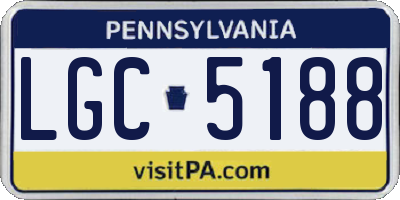 PA license plate LGC5188