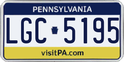 PA license plate LGC5195