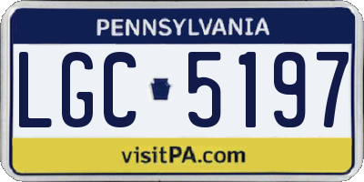 PA license plate LGC5197